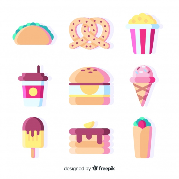 food,design,flat,fast food,flat design,dinner,eat,lunch,eating,fast,snack,style,pack,collection,set,take away,take,away,flat style