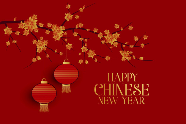 Free: Happy chinese new year red background 