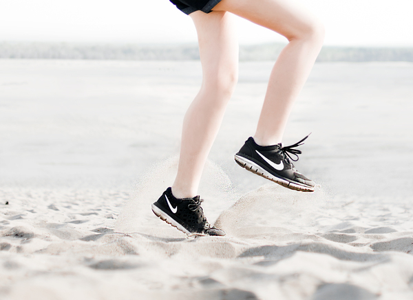 active,activity,blur,close-up,focus,girl,jogging,legs,leisure,motivation,move,movement,nike,recreation,running shoes,sand,shoes,wear,Free Stock Photo
