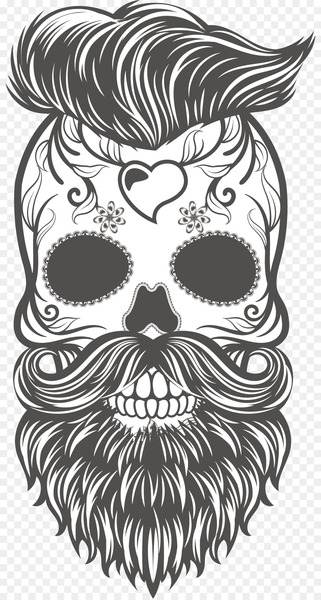 calavera,skull,hipster,beard,sticker,zazzle,decal,tattoo,moustache,bumper sticker,visual arts,head,art,monochrome photography,facial hair,graphic design,fictional character,black and white,monochrome,drawing,bone,png