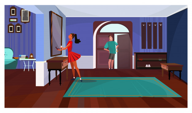 background,banner,people,house,background banner,man,cartoon,home,banner background,space,graphic,room,couple,sketch,door,flat,interior,illustration,living room