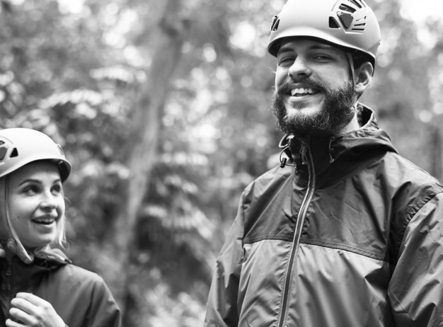 people,building,forest,leaves,black,happy,holiday,couple,team,happy holidays,white,friends,jungle,adventure,group,black and white,gray,helmet,date,scale