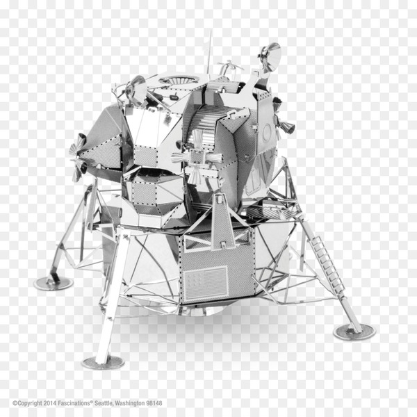 apollo program,apollo 11,apollo lunar module,moon landing,apollo,moon,lunar orbit,spacecraft,nasa,lander,rover,tenyo metallic nano puzzle apollo lunar module,lunar roving vehicle,metal,black and white,monochrome,machine,png