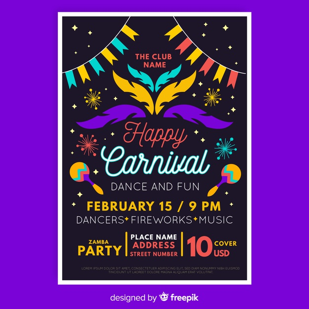 Carnival party poster Template