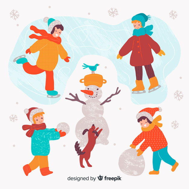 winter,kids,children,dog,fashion,bird,kid,snowman,child,human,clothes,flat,hat,clothing,december,cold,scarf,accessories,season,winter clothes