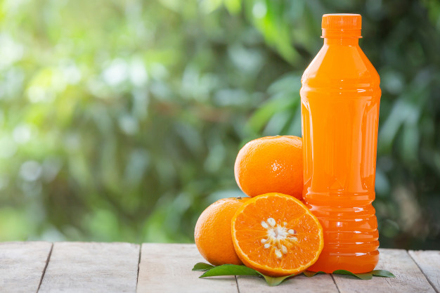 Refreshing and Eco-Friendly Orange Juice Bottle