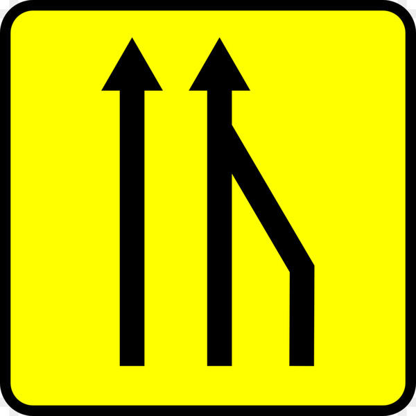 traffic sign,road,lane,traffic,sign,symbol,warning sign,arrow,yellow,text,signage,line,area,triangle,angle,brand,png