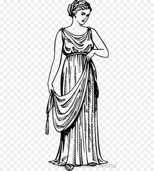 Free: Ancient Greece Chiton Peplos Greek dress Archaic Greece - woman ...