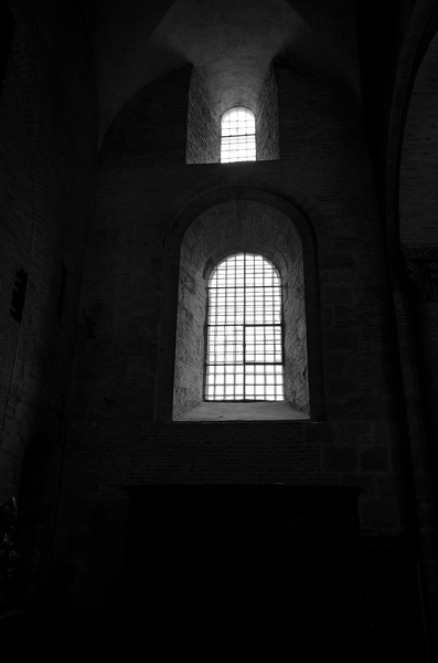 windows,wall,travel,stone,shadow,monochrome,light,indoors,eerie,dark,church,cathedral,building,art,architecture,arch,ancient,abandoned