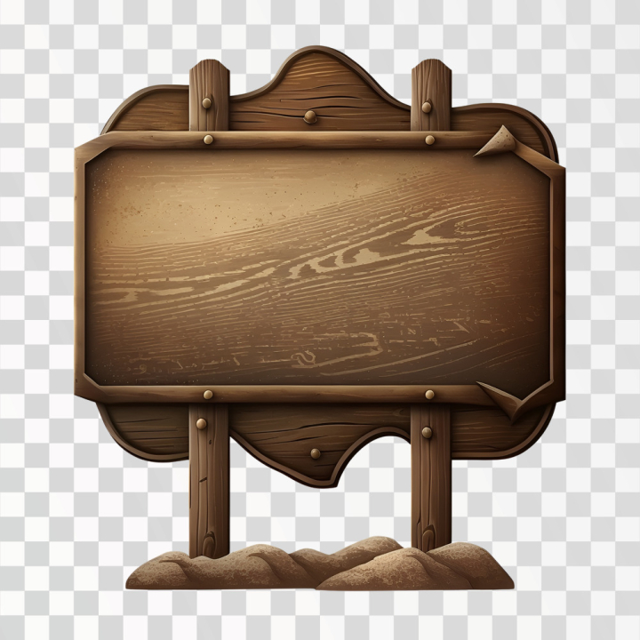 wooden signboard png