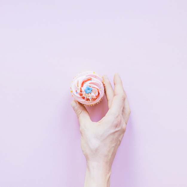food,birthday,party,hand,pink,space,cute,cupcake,event,square,person,sweet,dessert,life,studio,cream,sugar,fresh,festive,muffin