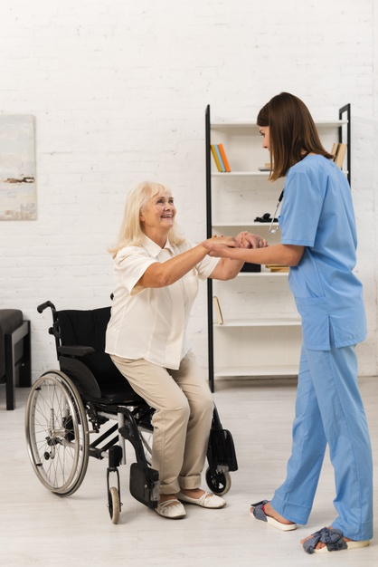 caregiver,assisted living,healthcare worker,assisted,front view,lifestyles,female doctor,front,assistance,elder,living,nursing,retirement,therapy,senior,helping,trust,patient,view,wheelchair,female,healthcare,care,old,nurse,help,worker,medicine,work,doctor,medical,woman