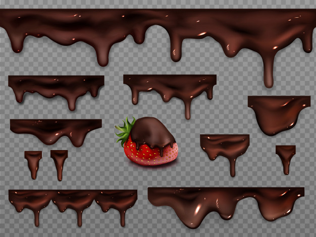 Free Vectors  Dripping chocolate brush