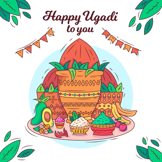 Free: Hand drawn ugadi background Free Vector 