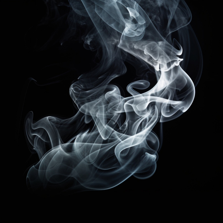 Blue And Yellow Steam On A Black Background Stock Photo - Download