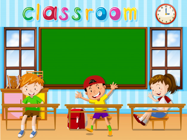 Free Vector  Classroom and girl of school