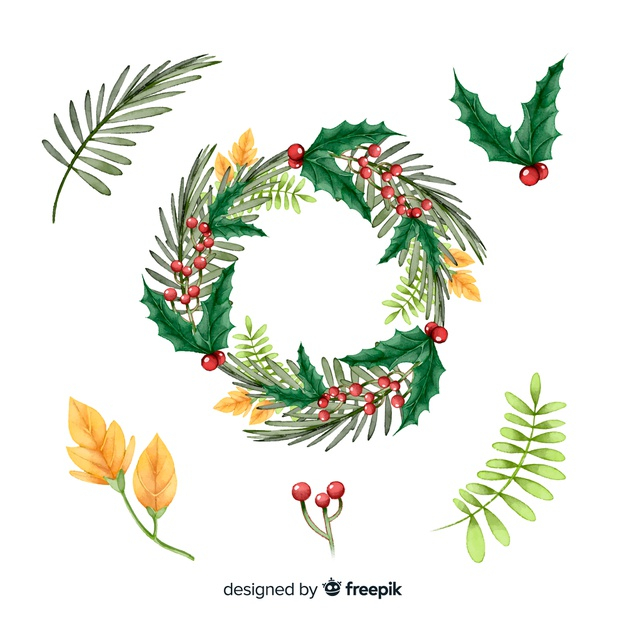 Watercolor christmas greenery Vectors & Illustrations for Free Download