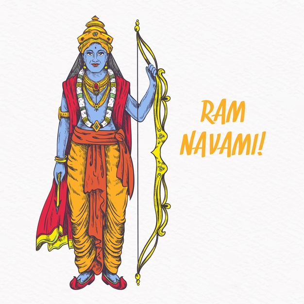 Five Shri Ram Navami drawing from dots easy step by step // Ram Navami  Rangoli - YouTube