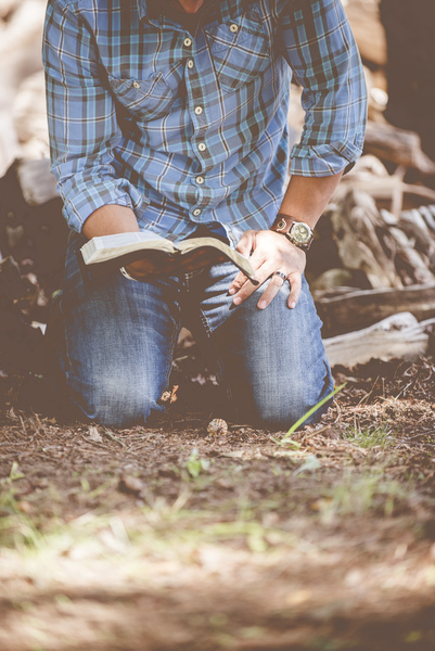 guy,man,male,people,kneel,bust,torso,read,book,fashion,style,ground,dirt,grass,wood,timber,still,bokeh