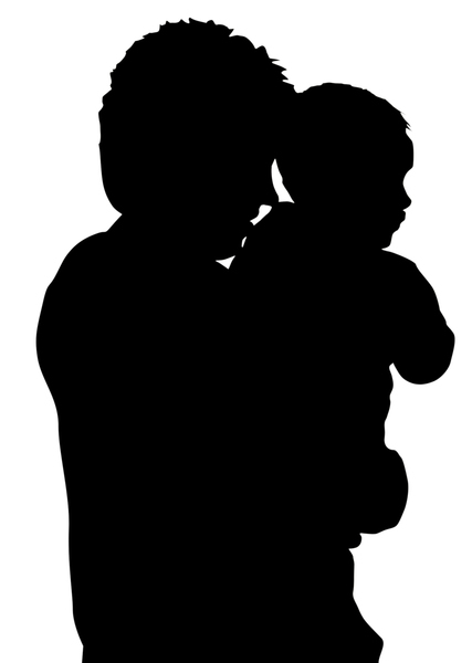 arm,baby,black,carry,child,daughter,family,hug,kid,kiss,love,mom,mother,mummy,rugrat,shade,shadow,shape,silhouette,small,son,ties,watch,white