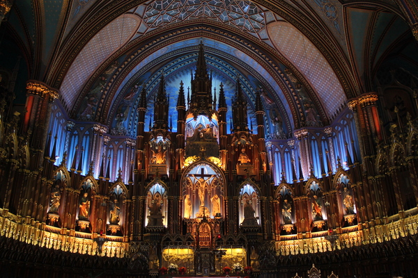 altar,ancient,architecture,art,building,cathedral,ceiling,church,detailed,gothic,indoors,intricate,landmark,lighting,montreal,notre dame basilica,ornate,religion,religious,sculpture,spirituality,travel,Free Stock Photo