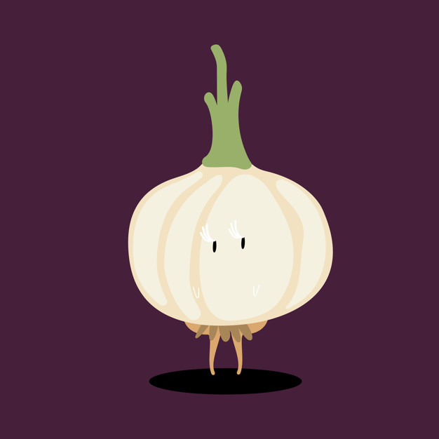 Free: Fresh onion cartoon character vector 