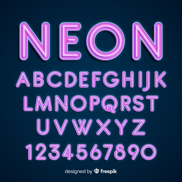 Free: Neon alphabet - nohat.cc