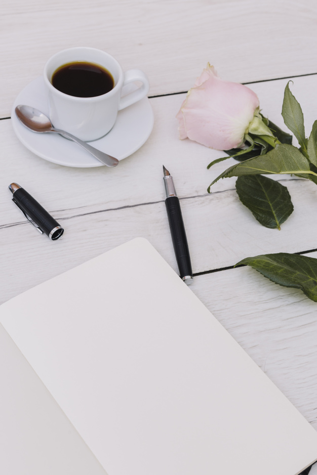 flower,coffee,template,paper,office,table,rose,work,pencil,notebook,pen,isometric,coffee cup,job,desk,worker,cup,writing,notes,date,relax,morning,romantic,workspace,office desk,inspiration,office supplies,objects,poem,inspirational,supplies,ballpoint,ballpoint pen,with