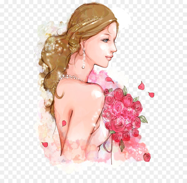 hand,painted,watercolor,bouquet,bride,png