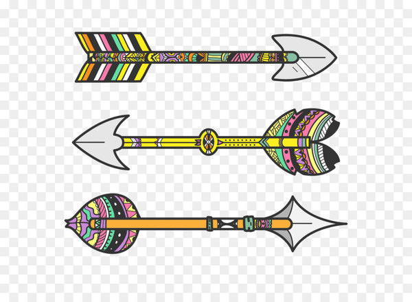 arrow,tribe,bow and arrow,drawing,feather,ethnic group,download,archery,digital image,symmetry,pattern,yellow,product design,design,graphics,sports equipment,line,font,clip art,png