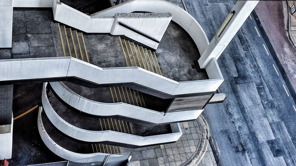 layer,cloud,forest,geometry,urban,architecture,technology,computer,work,stair,steps,stairwell,building,road,pavement,architecture,uk,sheffield,city,concrete,spiral