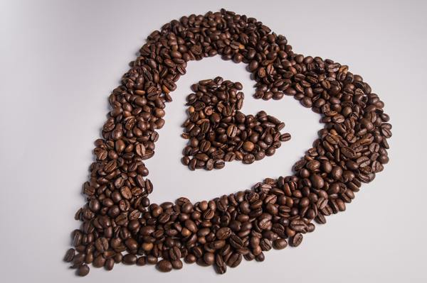 coffee,  beans,  love,  heart,  loveheart,  white,  background,  letters,  roasted,  fresh,  drink