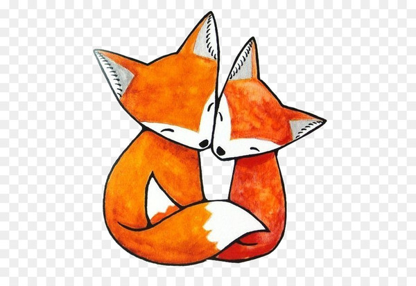 Red Fox Drawing Fox Png Free Transparent Image