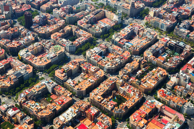 birdseye,typical,ordinary,nobody,catalonia,roofs,district,aerial view,rows,scenic,aerial,residence,general,streets,mediterranean,residential,row,kind,european,city landscape,barcelona,scene,city buildings,top view,top,day,spain,houses,view,urban,europe,old,buildings,architecture,landscape,lines,building,house,city