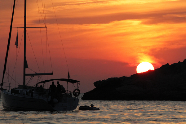 cc0,c1,sunset,sea,boat,free photos,royalty free