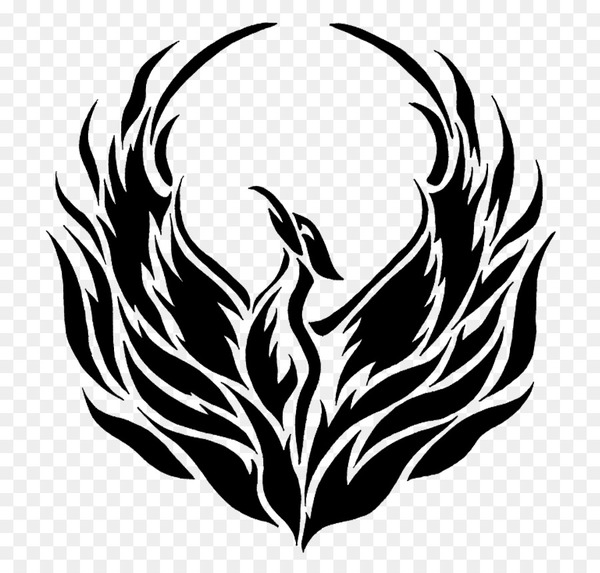 Blue Phoenix Logos Clipart Black And White Download - Phoenix