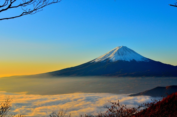 clouds,dawn,dusk,fog,HD wallpaper,japan,landscape,mist,mount fuji,mountain,nature,scenic,sky,sunrise,sunset,tokyo,Free Stock Photo