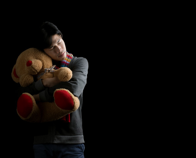teddy,hug,young,toy,bear,man