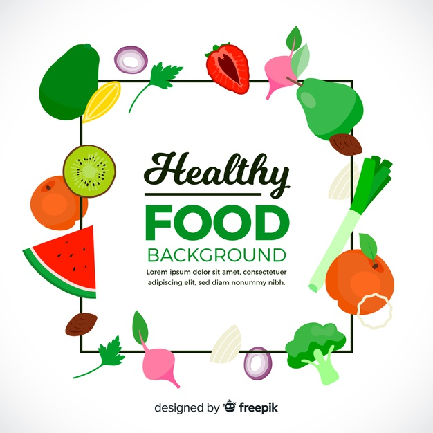 Free: Flat healthy food background 
