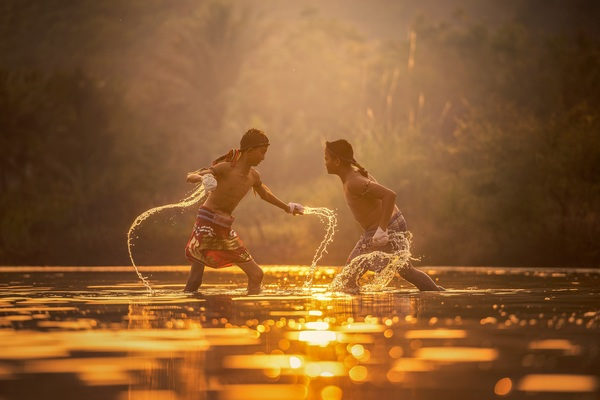boxing,asia,children,attack,boys,water,sunset,sports,fight,violence,training
