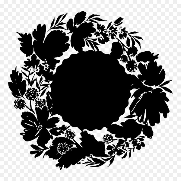 leaf,wreath,blackandwhite,circle,plant,ornament,flower,art,png