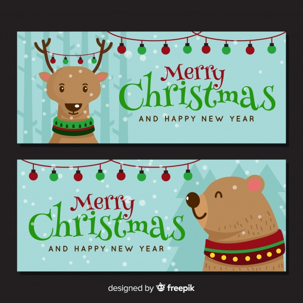 banner,christmas,christmas card,merry christmas,snow,design,ornament,xmas,christmas banner,banners,celebration,happy,animals,bear,festival,holiday,reindeer,happy holidays,flat