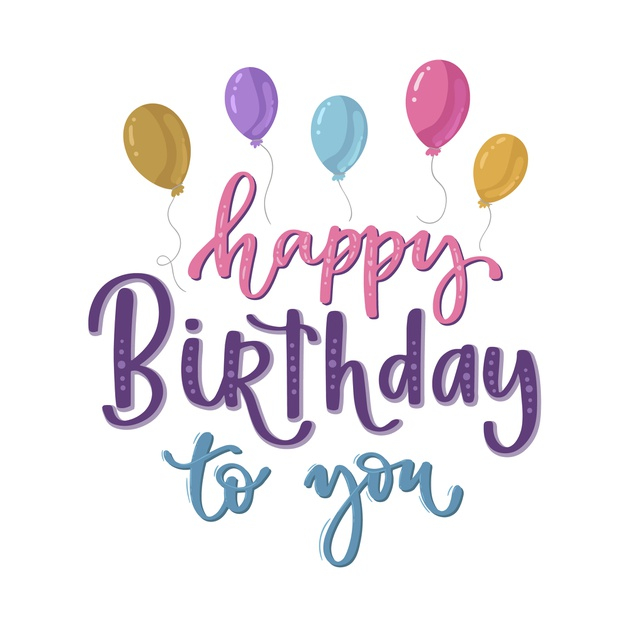 Free Vector  Colorful happy birthday lettering