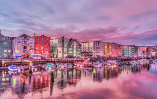 architecture,boats,buildings,city,cityscape,clouds,colorful,colourful,downtown,dusk,evening,harbor,night,old town,outdoors,pier,pink,reflection,sea,sky,sunset,tourism,town,travel,urban,water,watercrafts,waterfront,Free Stock Photo