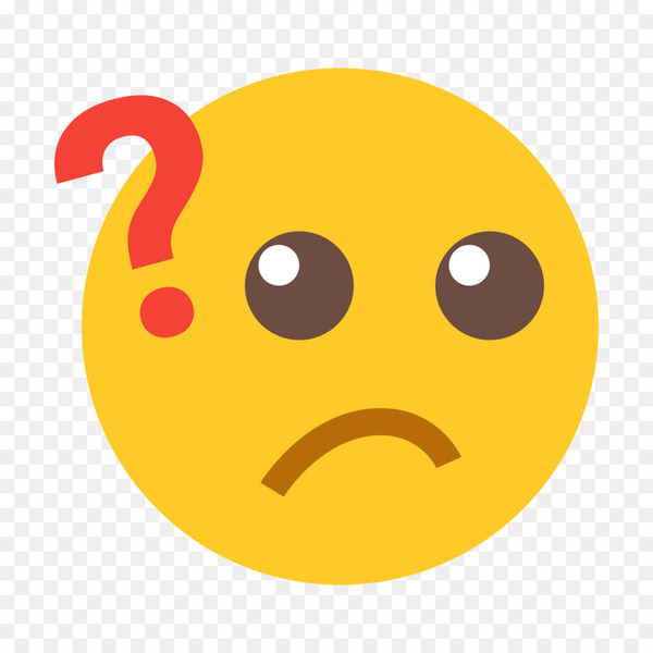 emoji,emoticon,computer icons,smiley,mobile phones,question,question mark,tag question,whatsapp,facepalm,yellow,smile,circle,png