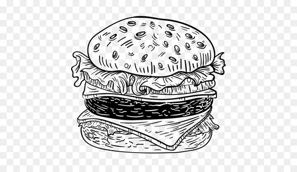 hamburger,paellera,drawing,sandwich,restaurant,fast food,patty,computer icons,meat,line art,head,coloring book,organism,blackandwhite,plant,doodle,png