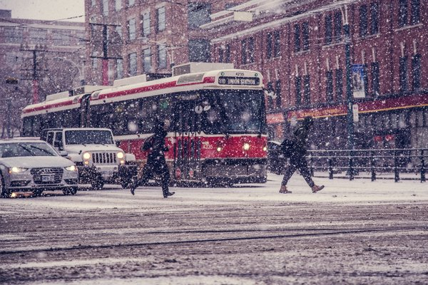  snowy,travel,street,toronto,streetcar, adventure