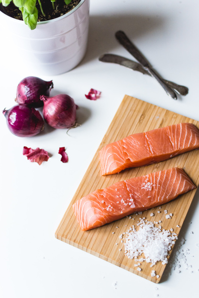 close up,fish,healthy,salmon,white background