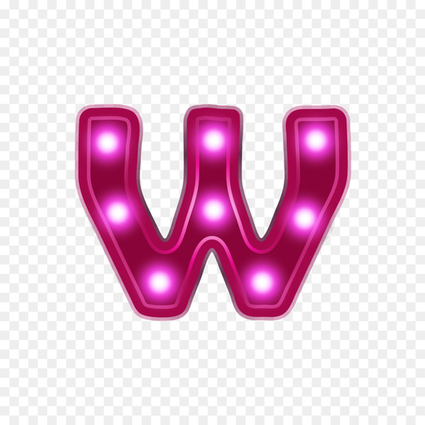 letter,w,light,alphabet,red,neon,png