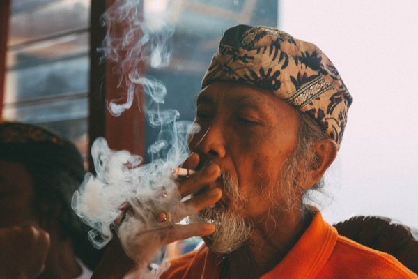 people,old,man,smoking,cigarette